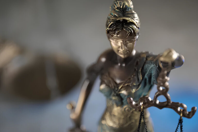Lady Justice statue representing a wife's legal victory over a bigamous marriage